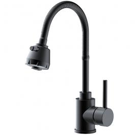 Смеситель F40993-6 на кухню гибк. излив ЧЕРН. FRAP