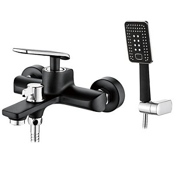 Смеситель L3274B для ванны c коротким изливом (черный) LEDEME