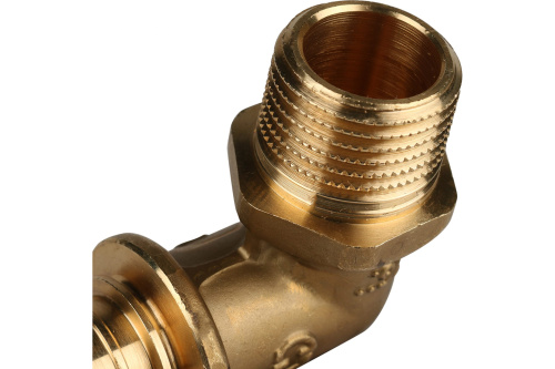 Угольник с наружной резьбой 20xR 1/2" для труб из сшитого полиэтилена аксиальный STOUT 