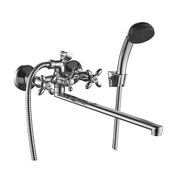 Смеситель DR53043 двуручный универсал. с п/изл 30см хром DECOROOM