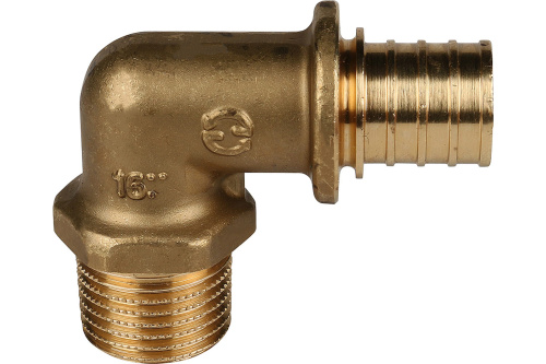 Угольник с наружной резьбой 20xR 1/2" для труб из сшитого полиэтилена аксиальный STOUT 