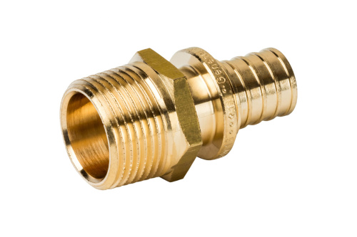 Переходник с наружной резьбой 20xR 3/4" для труб из сшитого полиэтилена аксиальный STOUT