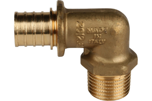 Угольник с наружной резьбой 20xR 1/2" для труб из сшитого полиэтилена аксиальный STOUT 