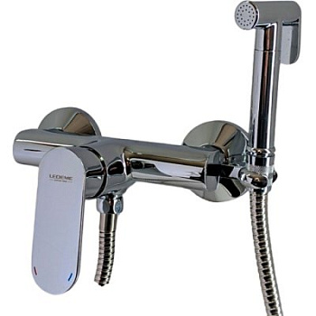 Смеситель L5210 от стены с гигиеническим душем, шаровый (латунь) LEDEME