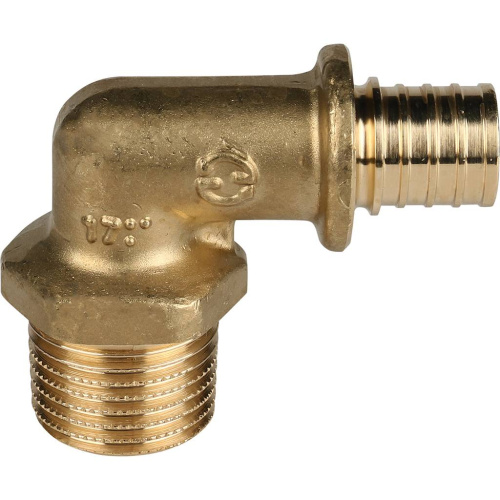 Угольник с наружной резьбой 16xR 1/2" для труб из сшитого полиэтилена аксиальный STOUT 