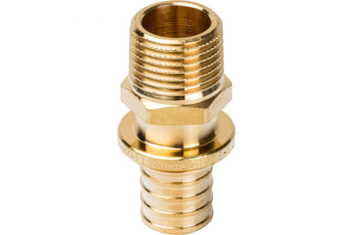 Переходник с наружной резьбой 20xR 1/2" для труб из сшитого полиэтилена аксиальный  STOUT 