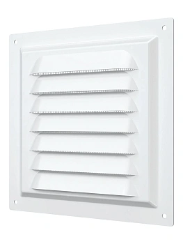 Решётка вентиляционная "ERA" (белая , стальная, с антимоскитной сеткой) (150х150) (1515 МЭ)