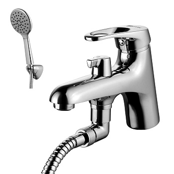 Смеситель LM3115С "Омега" на борт ванны с коротким изливом, хром  LEMARK