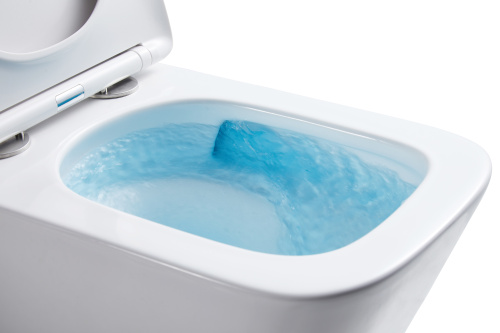 Унитаз Azario Teramo подвесной безободков антивсплеск Торнадо 490*345*355