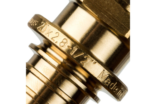 Переходник с наружной резьбой 20xR 1/2" для труб из сшитого полиэтилена аксиальный  STOUT 