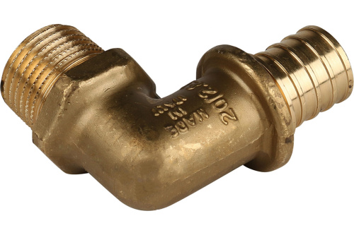 Угольник с наружной резьбой 20xR 1/2" для труб из сшитого полиэтилена аксиальный STOUT 