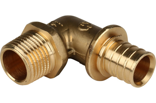 Угольник с наружной резьбой 20xR 1/2" для труб из сшитого полиэтилена аксиальный STOUT 