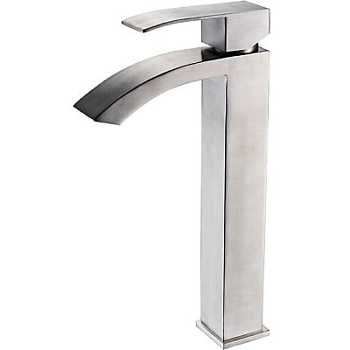 Смеситель L71117 для умывальника высокий с гайкой шаровый (нерж) 1/10 LEDEME