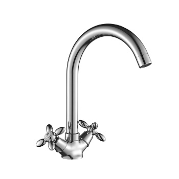 Смеситель DR53028 двуручный д/кухни с п/изл хром DECOROOM