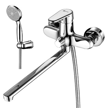 Смеситель LM0351C "Поинт" универ.плоск.излив 300мм хром LEMARK