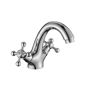 Смеситель DR54011 двуручный д/умыв.монолит. хром DECOROOM