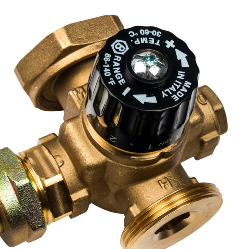 Насосная группа с термостатическим смесительным клапаном 1" без насоса STOUT