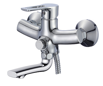 Смеситель одноруч. (35мм) RS43-36 универ. с повор.изливом 140мм кноп.дивертор ROSSINKA