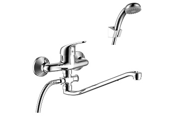 Смеситель одноруч. (40мм) Y40-35 для ванны с S-образным изливом 300мм, хром