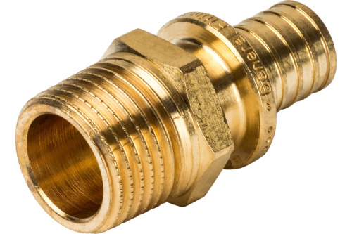 Переходник с наружной резьбой 16xR 1/2" для труб из сшитого полиэтилена аксиальный  STOUT 