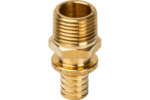 Переходник с наружной резьбой 16xR 1/2" для труб из сшитого полиэтилена аксиальный  STOUT 