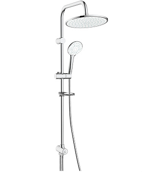 Душевой гарнитур LM8809С без смесителя с верх.душевой лейкой Троп.дождь 256мм,хром LEMARK