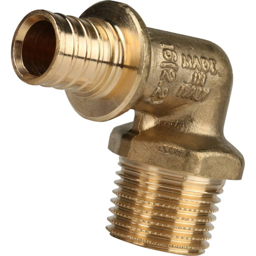 Угольник с наружной резьбой 16xR 1/2" для труб из сшитого полиэтилена аксиальный STOUT 