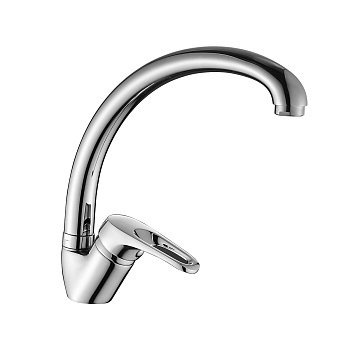Смеситель DR21021 одноручный для кухни с высоким поворот.излив, хром DECOROOM