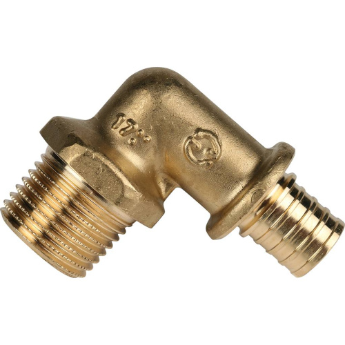 Угольник с наружной резьбой 16xR 1/2" для труб из сшитого полиэтилена аксиальный STOUT 