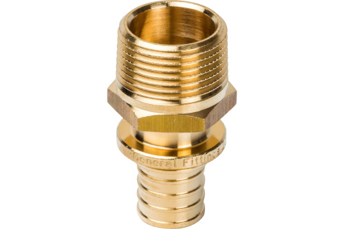 Переходник с наружной резьбой 20xR 3/4" для труб из сшитого полиэтилена аксиальный STOUT