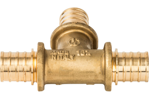 Тройник равнопроходный 20*20*20  для труб из сшитого полиэтилена аксиальный STOUT 