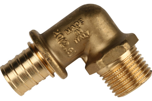 Угольник с наружной резьбой 20xR 1/2" для труб из сшитого полиэтилена аксиальный STOUT 