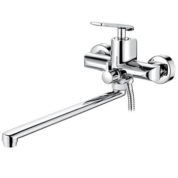 Смеситель L2274 для ванны с длинным поворот. изливом дивертор в корпусе шаров.(латунь) LEDEME 