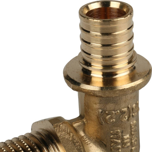 Угольник с наружной резьбой 16xR 1/2" для труб из сшитого полиэтилена аксиальный STOUT 