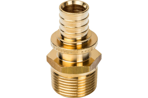 Переходник с наружной резьбой 20xR 3/4" для труб из сшитого полиэтилена аксиальный STOUT