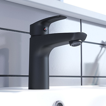 Смеситель RAYBL00i01 для умывальника черный RAY IDDIS