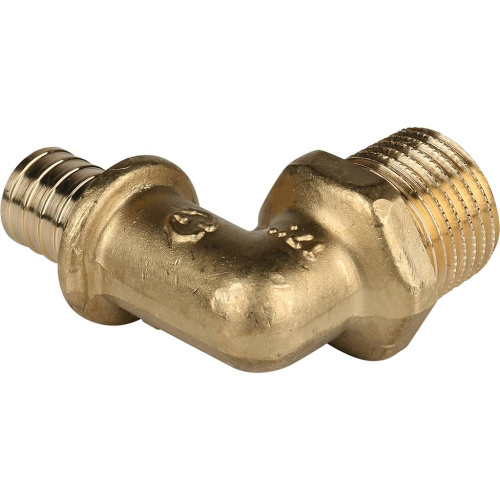 Угольник с наружной резьбой 16xR 1/2" для труб из сшитого полиэтилена аксиальный STOUT 