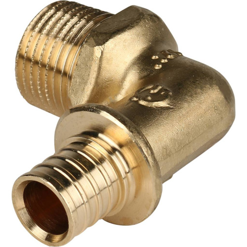 Угольник с наружной резьбой 16xR 1/2" для труб из сшитого полиэтилена аксиальный STOUT 