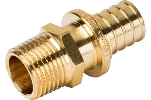 Переходник с наружной резьбой 20xR 1/2" для труб из сшитого полиэтилена аксиальный  STOUT 