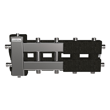 Балансировочный коллектор BMSS-60-5DU 60кВт G1"2+2+1 контура зеркальная полировка BM60A40 20 Gidruss