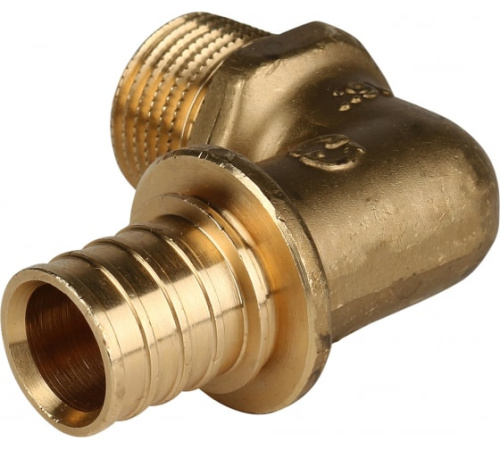 Угольник с наружной резьбой 20xR 1/2" для труб из сшитого полиэтилена аксиальный STOUT 