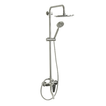 Смеситель + душевая стойка "тропический душ" с 2-я лейками из нерж. стали 9240 марка 304 MAGNUS